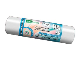 Мешки для мусора 360 л, белые, в рулоне 10 шт., ПВД 65 мкм, 1400х1000 мм, PREMIUM+, 3601015302 в Краснокамске