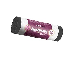 Мешки для мусора 50 л, черные, в рулоне 20 шт., ПНД, 10 мкм, 700х600 мм, SIBIRSKAYA, 101-006 S в Краснокамске