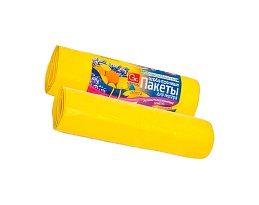 Мешки для мусора 35 л, ароматизированные, Лимон, желтые, в рулоне 10 шт., ПНД, 12 мкм, 560х530 мм, GRIFON Aroma, 101-080 Li в Краснокамске