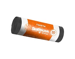 Мешки для мусора 20 л, черные, в рулоне 25 шт., ПНД, 6 мкм, 420х450 мм, SIBIRSKAYA, 101-001 S в Краснокамске