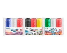 Мешки для мусора 30 л, ассорти, в рулоне 20 шт., ПНД, 9 мкм, 600х500 мм, GRIFON Триколор, 101-024 в Краснокамске