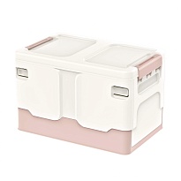 Ящик пластиковый складной белый, дно розовое, 370х240х240 мм в Краснокамске