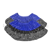 Бахилы сине-черные 1000 шт (500 пар), 54 мкм, двойная подошва, с одной резинкой, Прочные+ в Краснокамске