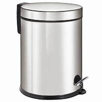 Ведро-контейнер для мусора урна с педалью LAIMA Classic Plus, 12 л, зеркальное в Краснокамске