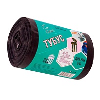 Мешки для мусора 12 л, черные, в рулоне 30 шт., ПНД, 6 мкм, 550х320 мм, Концепция Быта Tubus, 604936 в Краснокамске