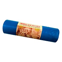Мешки для мусора 100 л, с завязками, синие, в рулоне 10 шт., ПВД, 40 мкм, 840х670 мм, Концепция Быта Vitalux, 604933 в Краснокамске Мешки для мусора 100 л, с завязками, синие, в рулоне 10 шт., ПВД, 40 мкм, 840х670 мм, Концепция Быта Vitalux, 604933 в Краснокамске