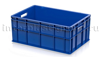 Ящик для молока, мяса, овощей и фруктов сплошной синий в Краснокамске Ящик для молока, мяса, овощей и фруктов сплошной синий в Краснокамске